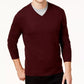 Alfani Men's V Neck Sweater Long Sleeve Red Size X-Large