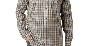 Columbia Men's Vapor Ridge Iii Plaid Shirt Beige Size Medium