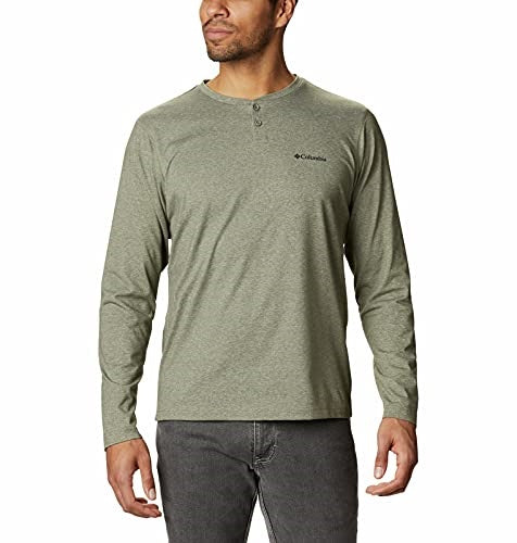 Columbia Men's Thistletown Park Long Sleeve Henley Shirt Green Size Small