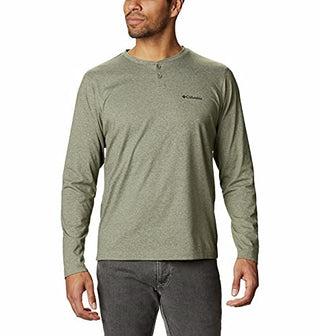 Columbia Men's Thistletown Park Long Sleeve Henley Shirt Green Size Small