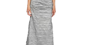 Alex Evenings Women's Taffeta Mermaid Gown Grey Size 16