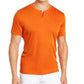 Alfani Men's Soft Touch Stretch Henley  Orange Size XX-Large
