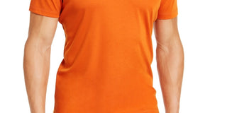 Alfani Men's Soft Touch Stretch Henley  Orange Size XX-Large