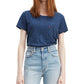 Levi's Women's Cotton Printed Perfect T-Shirt Navy Size Small