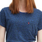 Levi's Women's Cotton Printed Perfect T-Shirt Navy Size XX-Large
