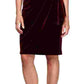 Alex Evenings Women's 3/4 Sleeve Boat Neck Short Sheath Cocktail Dress Red Size 10