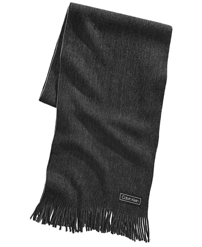 Calvin Klein Men's Raschel Knit Scarf Black Size Regular