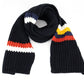 Tommy Hilfiger Men's Chunky-Knit Stripes Scarf Black Size Regular