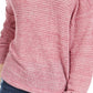Freshman Junior's Waffle Knit Cold Shoulder Top Red Size Medium