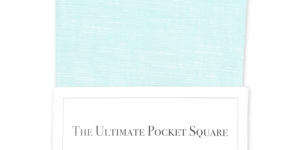 Four In Hand Men's Jetty Solid Pocket Square Blue Size Regular