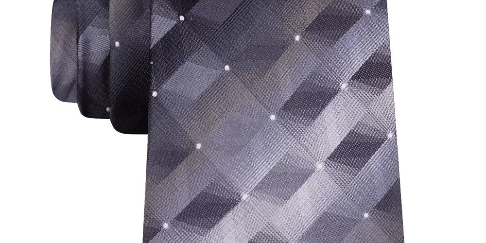 Van Heusen Men's Calvin Geometric Silk Tie Bright Blue Size Regular