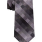 Van Heusen Men's Bruck Plaid Tie Black Size Regular