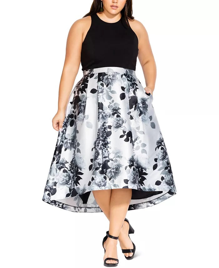 City Chic Women's Trendy Plus Size Amelia Dress Black Size 22W