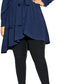 City Chic Women's Trendy Shibara Surplice Wrap Top Blue Size Petite Small