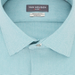 Van Heusen Men's Regular Fit Performance Stretch Wrinkle Free Flex Collar Micro Houndstooth Dress Shirt Blue Size 17.2x36-37