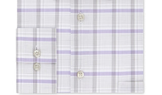 Van Heusen Men's Classic/Regular-Fit Wrinkle-Free Performance Stretch Flex Collar Check Dress Shirt Gray Size 18X36-37