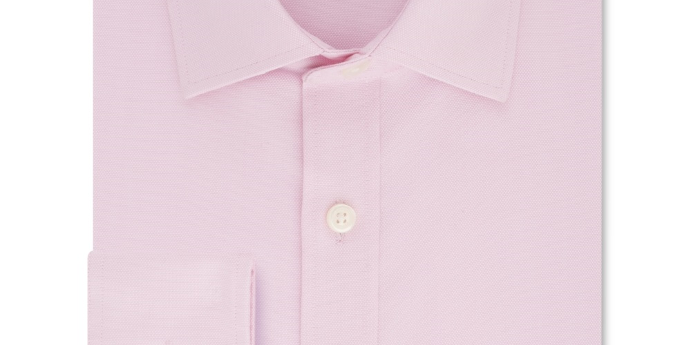 Tommy Hilfiger Men's Athletic Fit Performance Stretch Th Flex Collar Solid Dress Shirt Pink Size 16X34X35