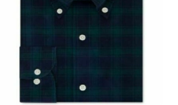 Tommy Hilfiger Men's Collared Dress Shirt Green Size 18X34X35