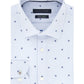 Tommy Hilfiger Men's Slim-Fit Performance Stretch Dot-Print Dress Shirt Blue Size 17x32-33