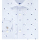 Tommy Hilfiger Men's Slim-Fit Performance Stretch Dot-Print Dress Shirt Blue Size 17x32-33