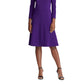 Ralph Lauren Women's Jewel Neck Above The Knee Fit + Flare Party Dress Purple Size 4