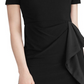 Ralph Lauren Women's Short Sleeve Jewel Neck Above The Knee Shift Dress Black Size 16