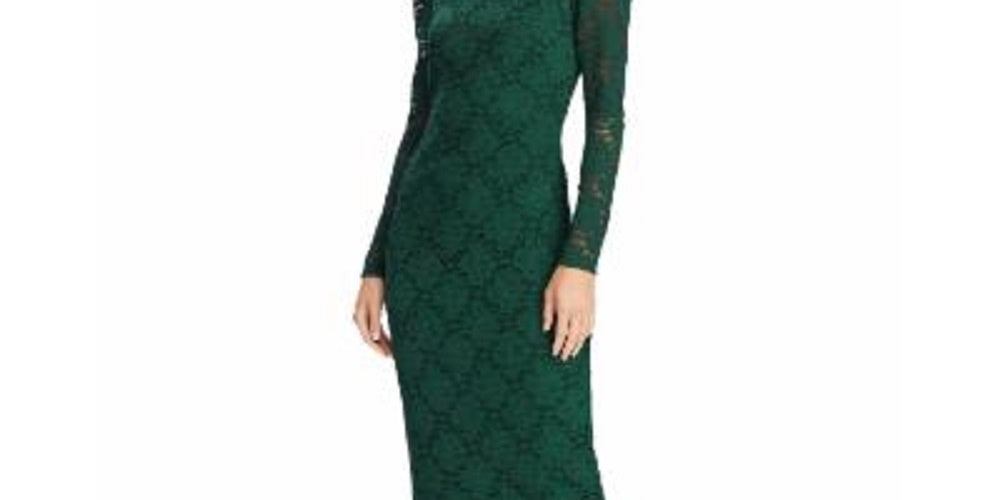 Ralph Lauren Women's Scalloped Lace Dress Green Size 12