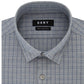 DKNY Men's Slim-Fit Performance Active Stretch Check Dress Shirt Blue Size 18X34-35