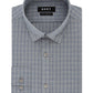 DKNY Men's Windowpane Plaid Collared Slim Fit Moisture Wicking Dress Shirt Gray  Size 15X34-35
