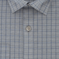 DKNY Men's Windowpane Plaid Collared Slim Fit Moisture Wicking Dress Shirt Gray  Size 15X34-35