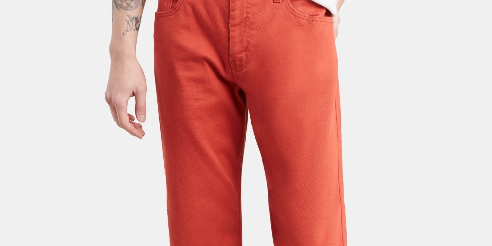 Levi's Men's 502 Tapered Fit Jeans Orange Size 34X29
