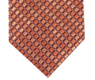 Perry Ellis Men's Nascarella Grid Tie Orange Size Regular