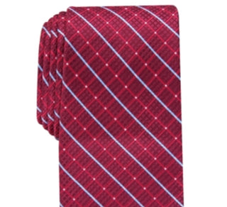 Perry Ellis Men's Elmdale Grid Tie Red Size Regular