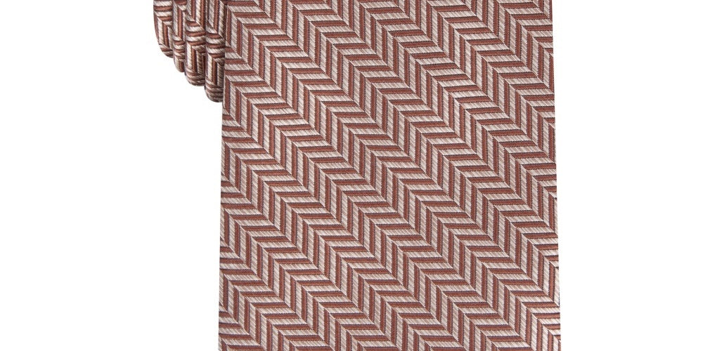 Perry Ellis Men's Savin Herringbone Tie White Size Regular