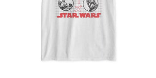 Hybrid Men's Star Wars Kanji Men's Graphic T-Shirt White Size Large