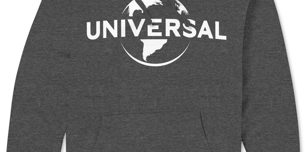 Universal Logo Men's Hoodie Dark Gray Size XX-Large