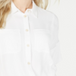 OAT Women's Boxy Button Front Shirt White Size Medium
