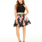 City Studios Juniors' 2-Pc. Lace Halter Top & Floral-Print Skirt Pink Size 15