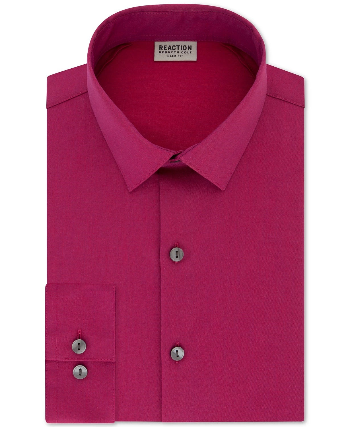 Kenneth Cole Reaction Men's Slim Fit Office Button Down Shirt Pink Size 15X34X35