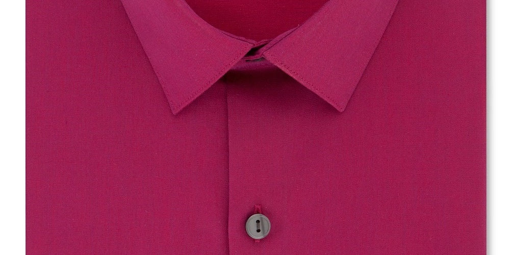 Kenneth Cole Reaction Men's Slim Fit Office Button Down Shirt Pink Size 15X34X35