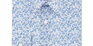 Calvin Klein Men's Extreme Slim Fit Print Button-Down Shirt Blue Size 14.5X32-33