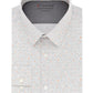 Calvin Klein Men's Extra Slim Fit Stretch Print Dress Shirt Orange Size 16.5X32X33