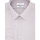 Calvin Klein Men's Steel Slim-Fit Non-Iron Performance Stretch Striped Dress Shirt Red Size 34-35