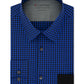 Calvin Klein Men's Extra Slim-Fit Performance Stretch Temperature Regulating Check Dress Shirt Blue Size 34x35