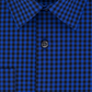 Calvin Klein Men's Extra Slim-Fit Performance Stretch Temperature Regulating Check Dress Shirt Blue Size 34x35