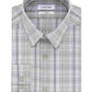 Calvin Klein Men's Plaid Collared Work Dress Shirt -Beige Size 15.5X34-35