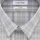Calvin Klein Men's Plaid Collared Work Dress Shirt -Beige Size 15.5X34-35