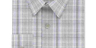 Calvin Klein Men's Plaid Collared Work Dress Shirt -Beige Size 15.5X34-35