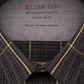 Calvin Klein Men's Windowpane Plaid Collared Slim Fit Dress Shirt Grey Size 14x32-33