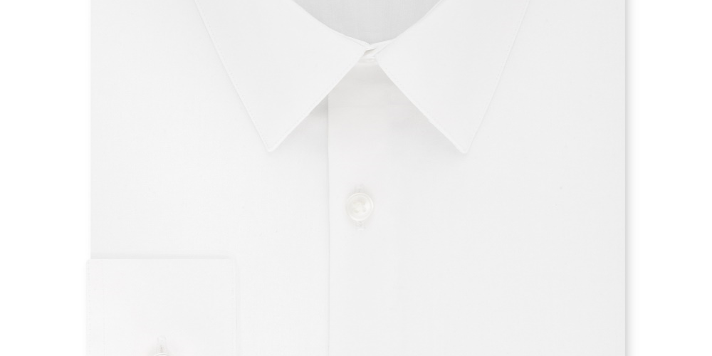 Calvin Klein Men's Extra Slim Fit Contour Stretch Wrinkle Free Solid Dress Shirt White Size 15.5X32-33